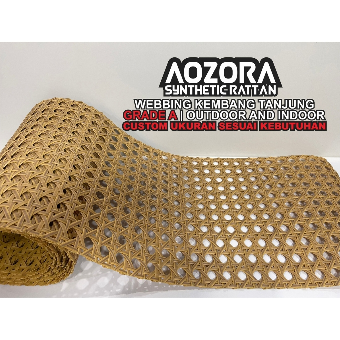 Anyaman Rotan Lembaran Sintetis Webbing Kembang Tanjung