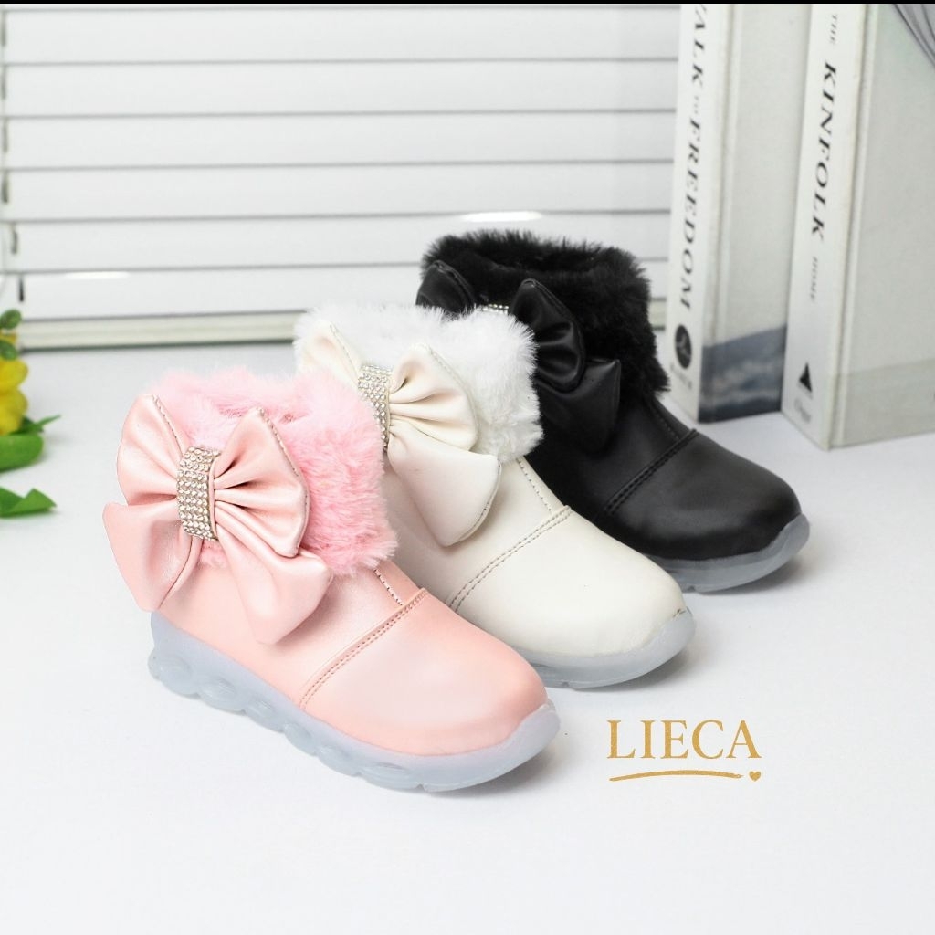 LIECA - AF08 Sepatu Boots Pita Anak Perempuan/Sepatu Fashion