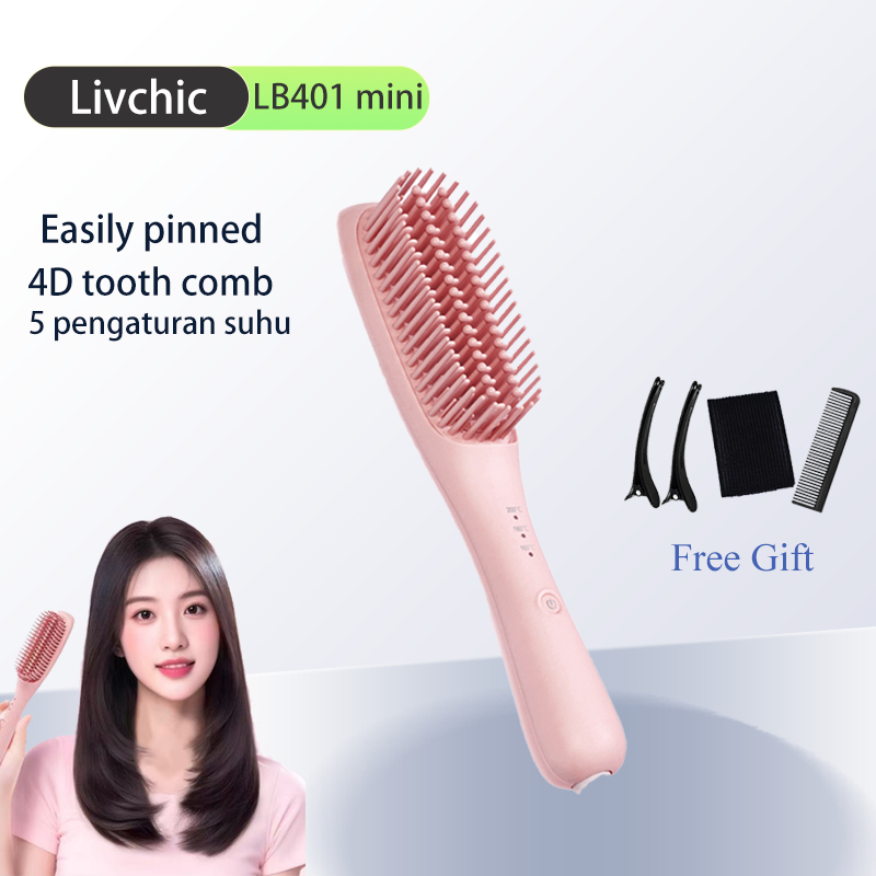 LivChic LB401 Mini 4in1 54 Watts Catokan Sisir Pelurus Rambut [Barang Lokal]