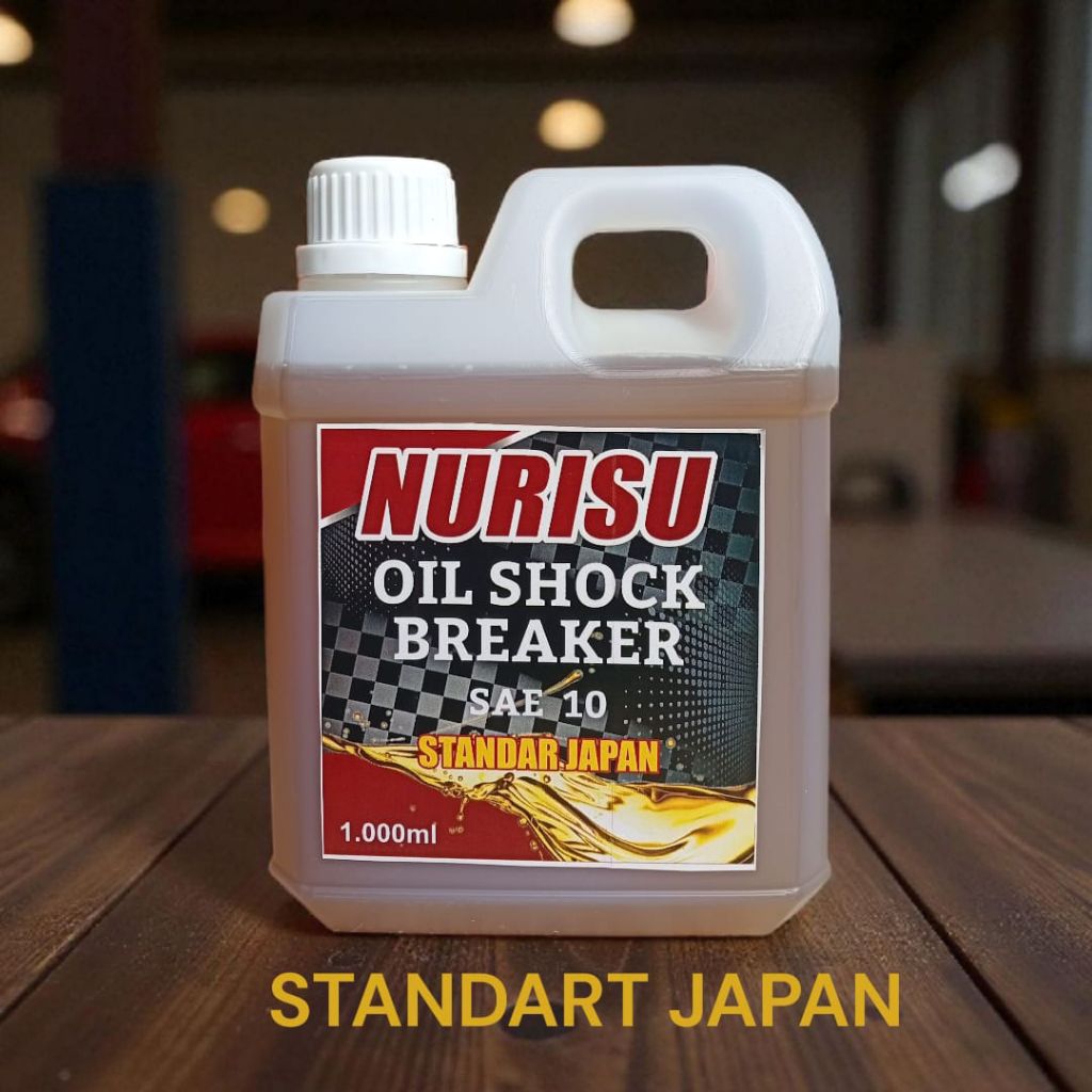 [ KWALITAS STANDART JAPAN ] OLI SHOCKBREAKER MERK NURISU 1000.ml ( SAE 10 ORIGINAL ) untuk shockbrea