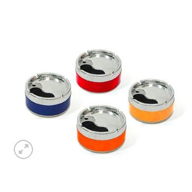 Asbak Bulat Tutup Stainless UGO YHG 02/ Asbak Portable Rotation Enclosed / Asbak Stainless Steel Teb