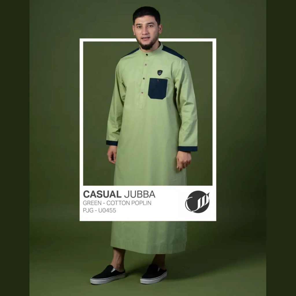 Samase Jubah Pria U0455 Green Katun Poplin
