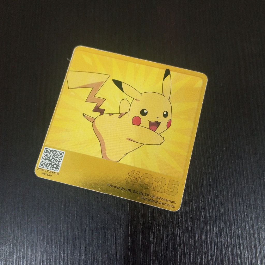 Kartu Oreo Pokemon Pikachu Gold #25