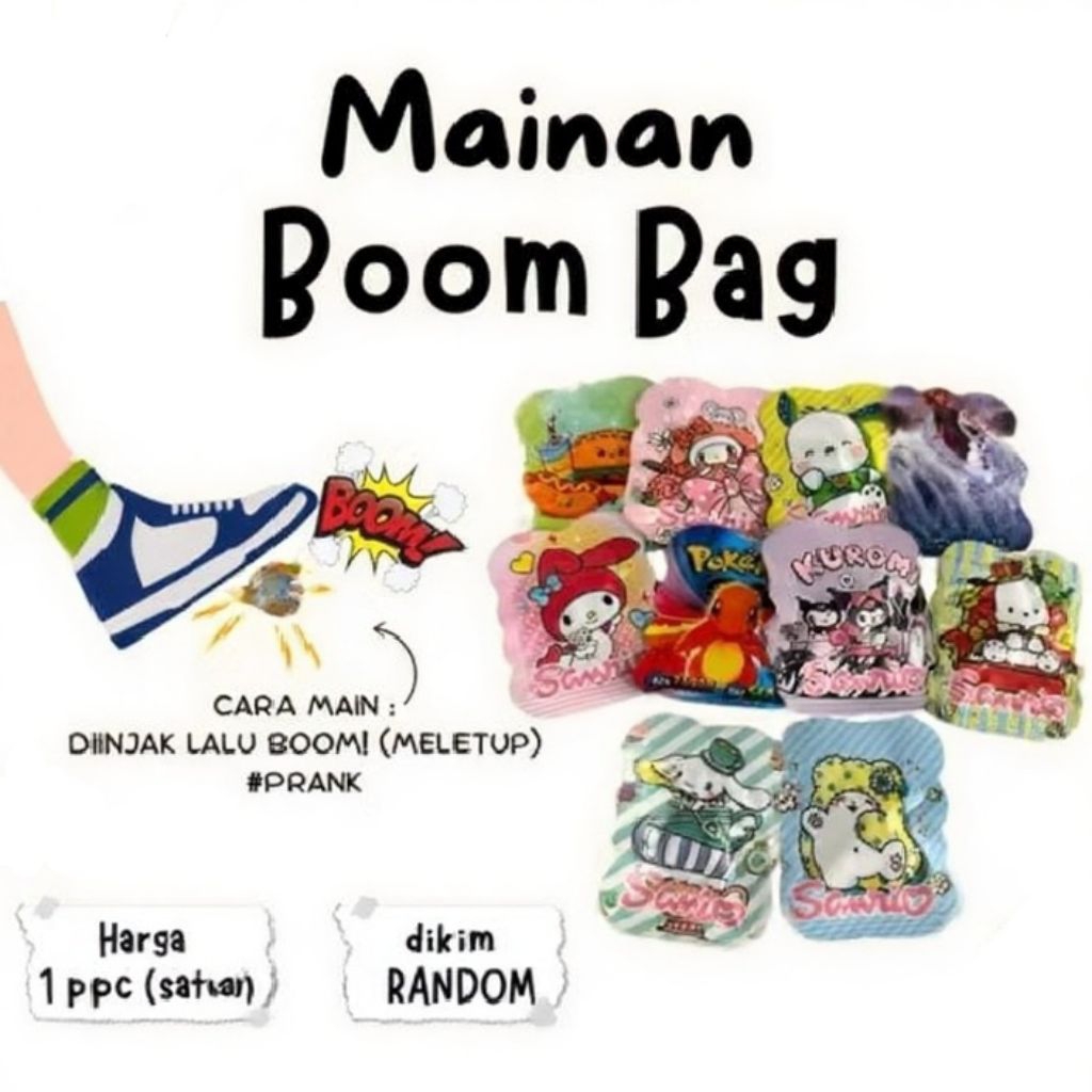 BALLON TONJOK MOTIF BOMBAG MAINAN ANAK-ANAK LAKI-LAKI DAN PEREMPUAN JAJANAN VIRAL MAINAN ANAK-ANAK L
