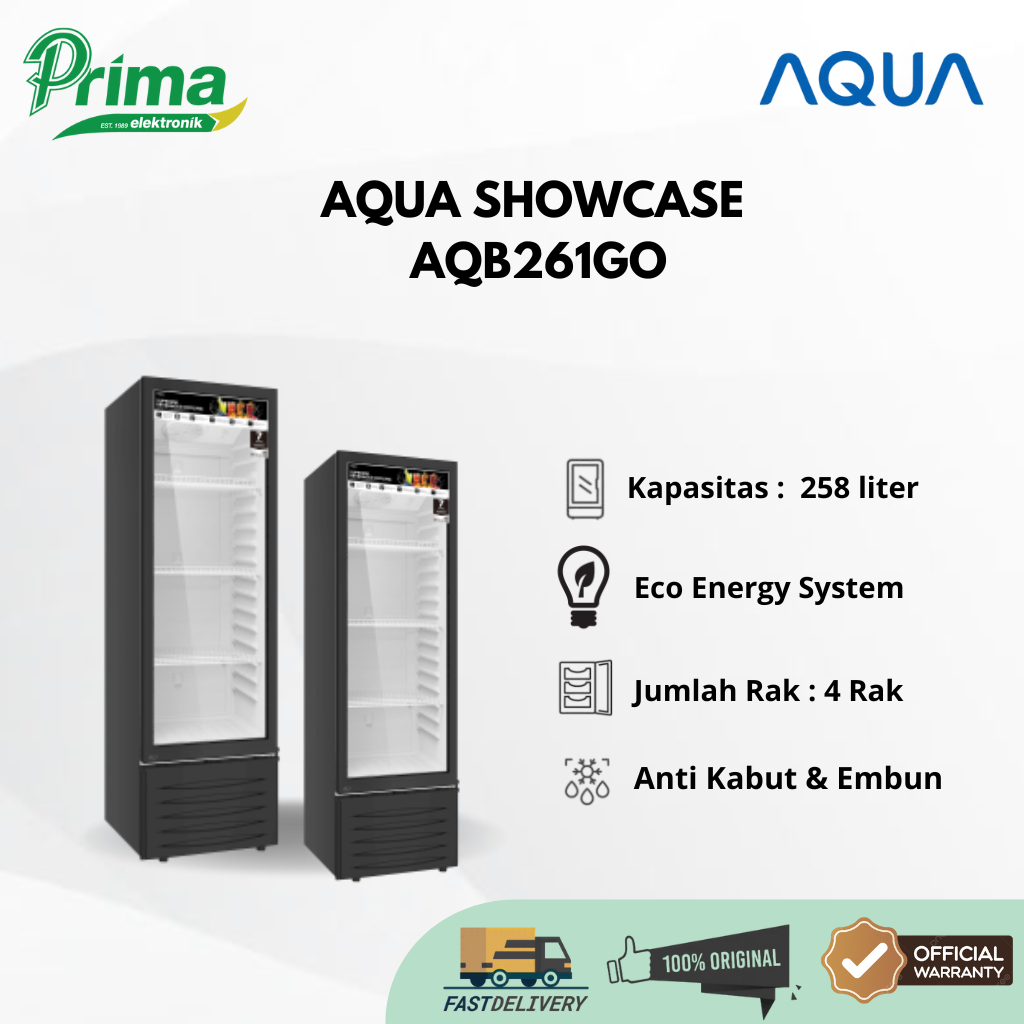 AQUA SHOWCASE AQB261GO GARANSI NEW