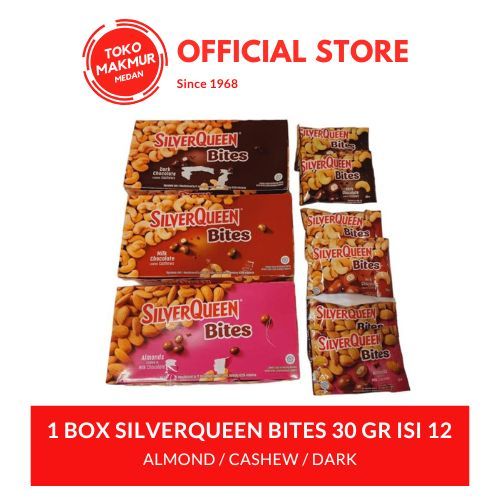 1 BOX SILVERQUEEN BITES 30 GR ISI 12 PCS - COKLAT