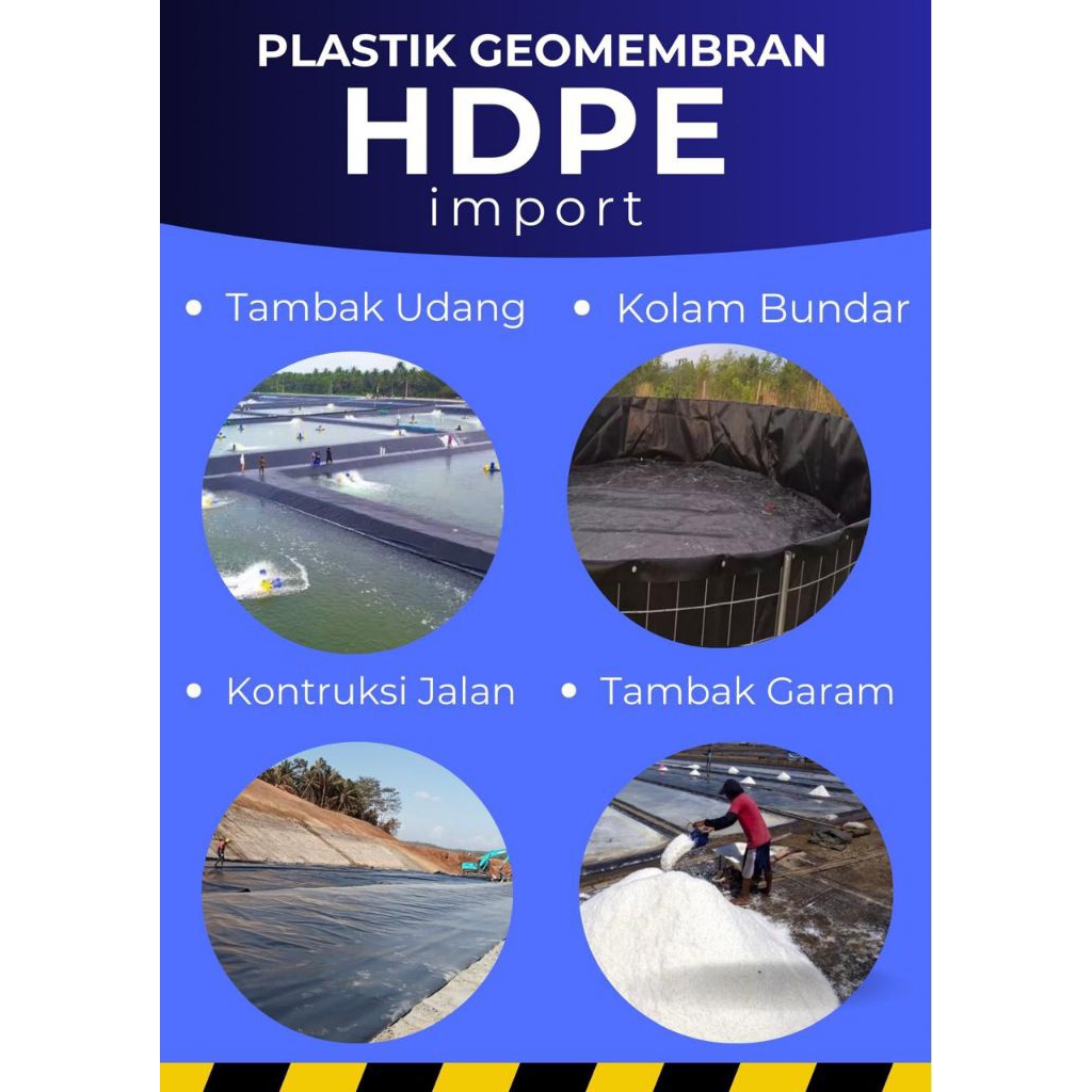 Plastik Geomembran HDPE 300micron Lebar 8 Meter