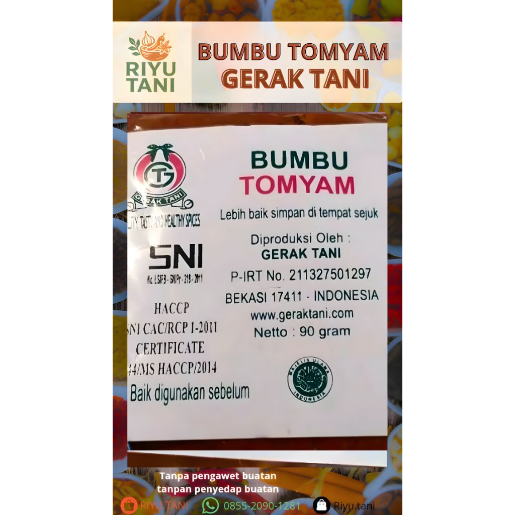 BUMBU TOMYAM GERAK TANI — RIYU TANI