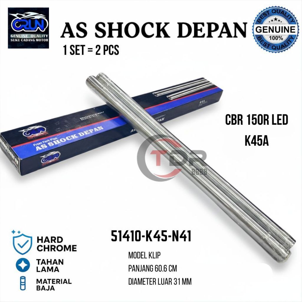 51410-K45-N41 CRUN As Shock/As Shockbreaker Depan Honda CBR150R CBR 150R K45