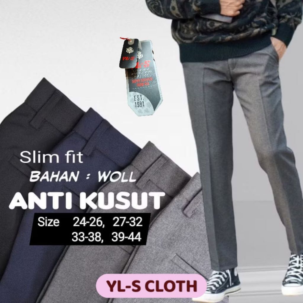CELANA PANJANG KANTORAN/KONDANGAN  (Celana Kain Pria Dewasa)