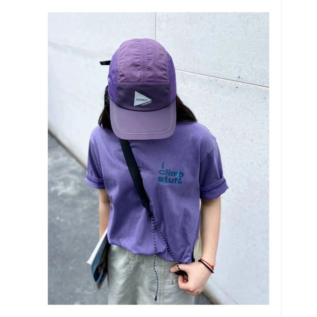 GRAMICCI x AND WANDER Patchwork Wind Cap - Multi Purple
