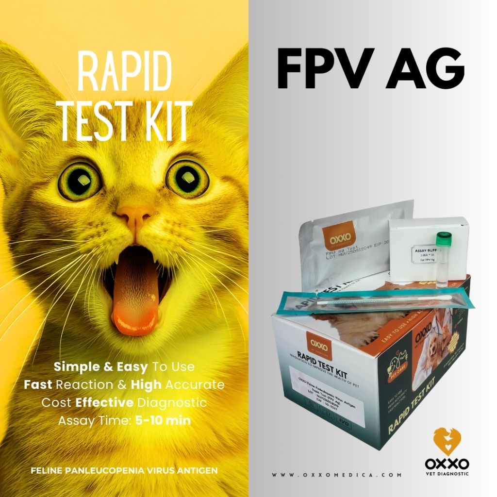 Feline Panleukopenia Virus - 10 pcs/box /FPV Antigen Rapid Test/Rapid Test Kucing/Feline Rapid Test/
