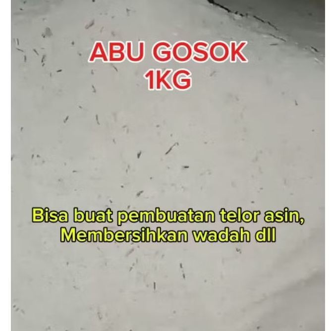 Abu gosok kemasan 1kg | abu gosok telur asin | abu gosok pembersih wadah