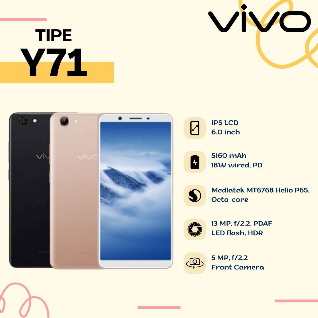HP VIVO Y71 RAM 6+128GB Garansi Toko 1 Tahun