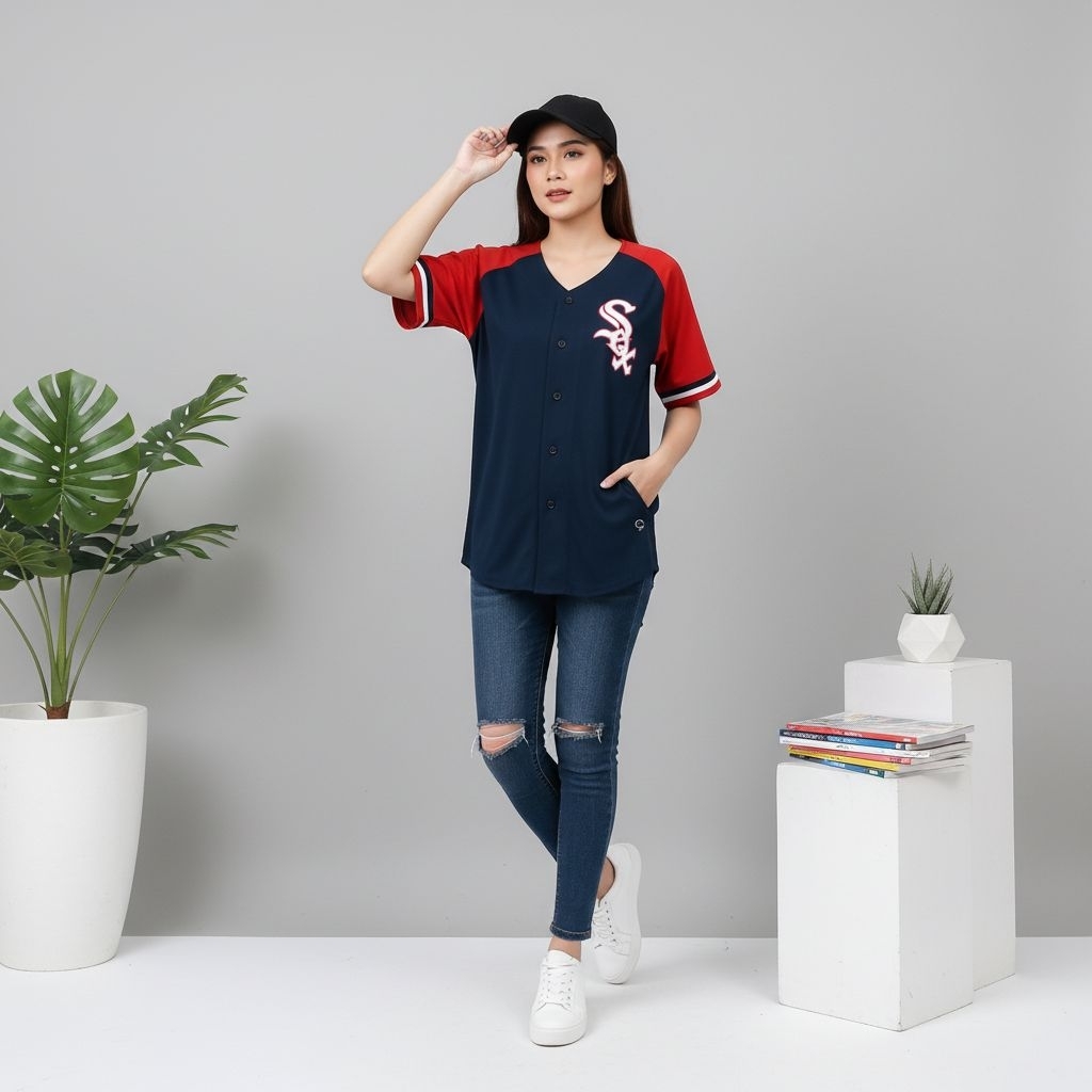 Baju Baseball/jersey baseball  Wanita