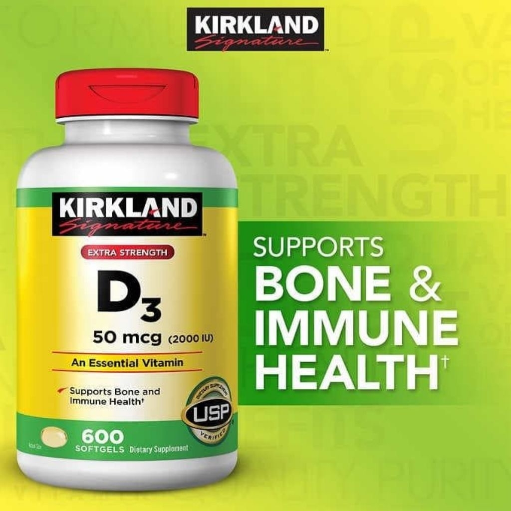 Vitamin D3 Kirkland isi 600 caps..garansi asli segel