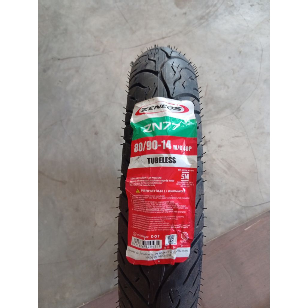 BAN TUBLESS ZENEOS 80/90 RING 14