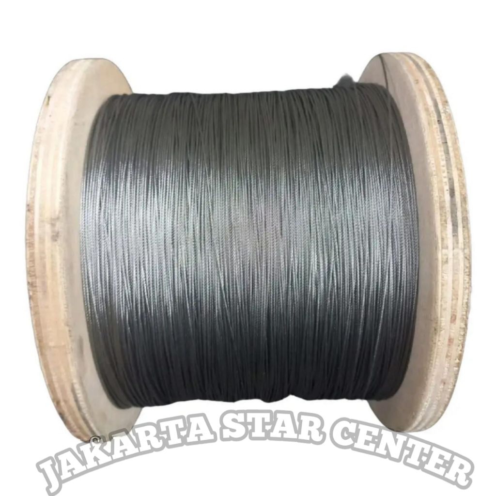 Kawat Seling Stainless steel Tali Seling baja Stainless steel 0.5mm 0.8mm 1mm 1.2mm 1.5mm 2mm 3mm Ka