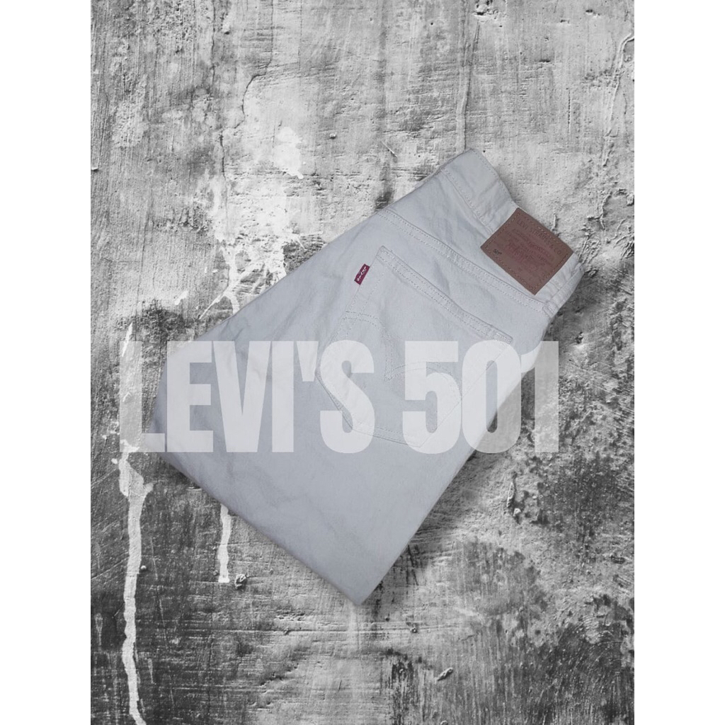 Jeans Levis 501 model slimfit keren bahan denim tebal ngaret second preloved
