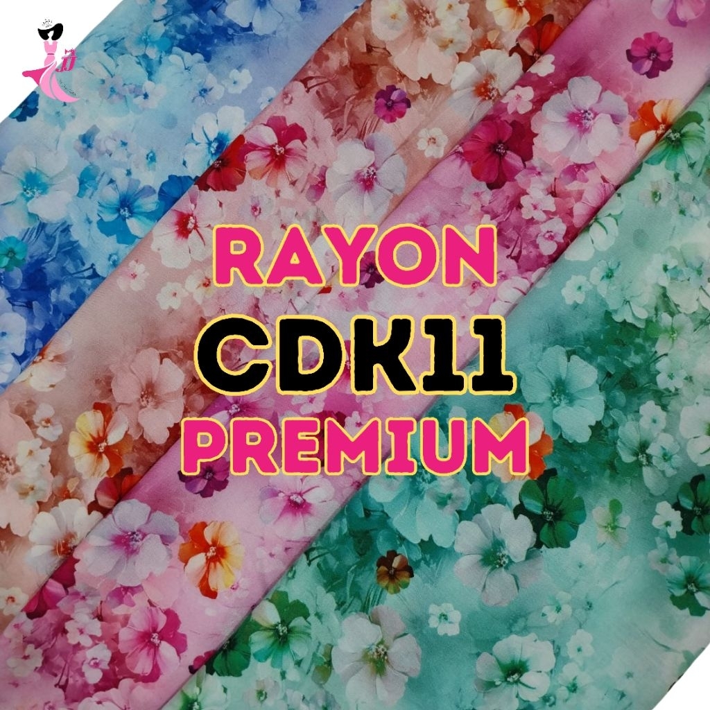 [BATIKCDK]  rayon viscose premium / rayon viscose kembang / rayon viscose / kain viscose gamis / kai