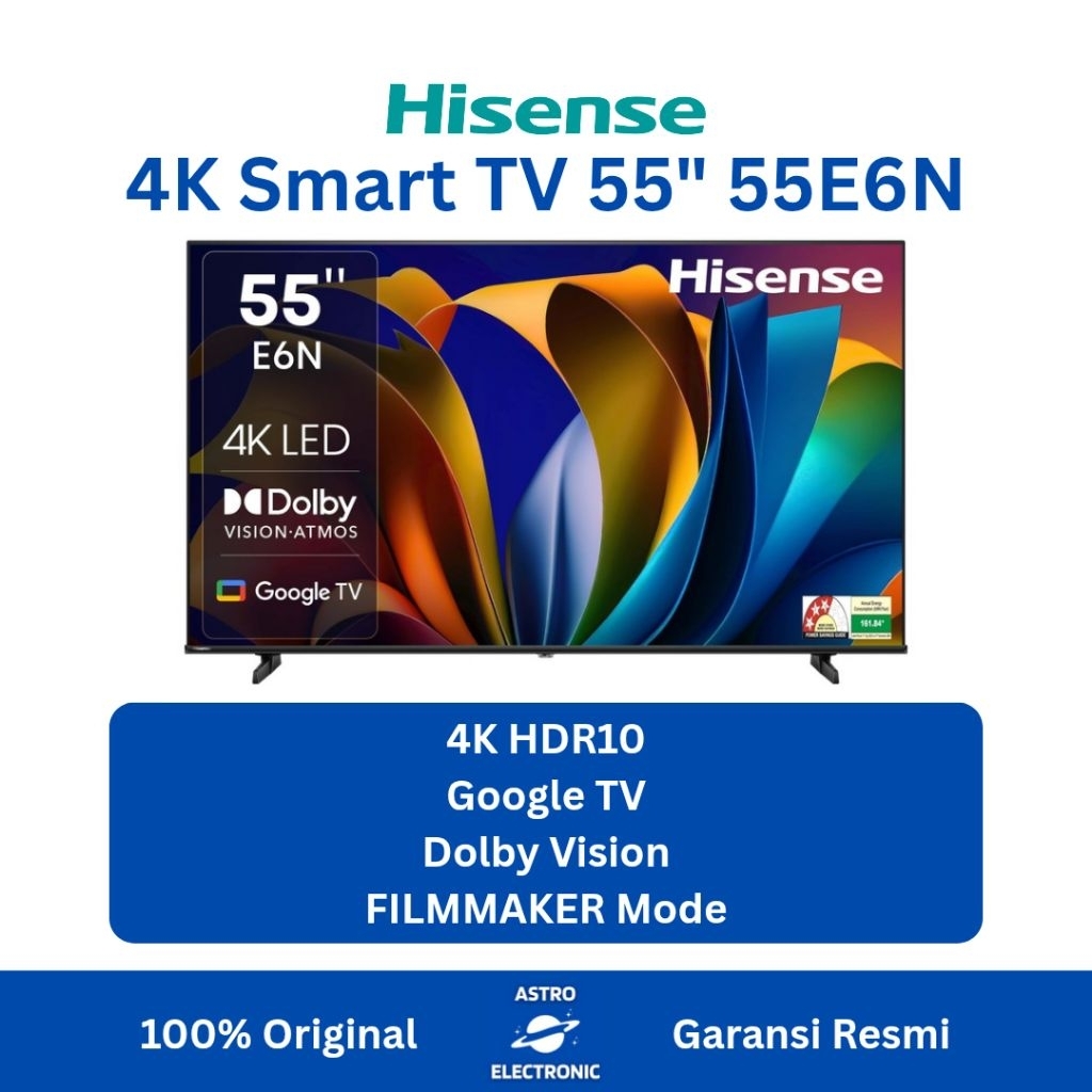 HISENSE 55E6N 4K GOOGLE TV 55 Inch