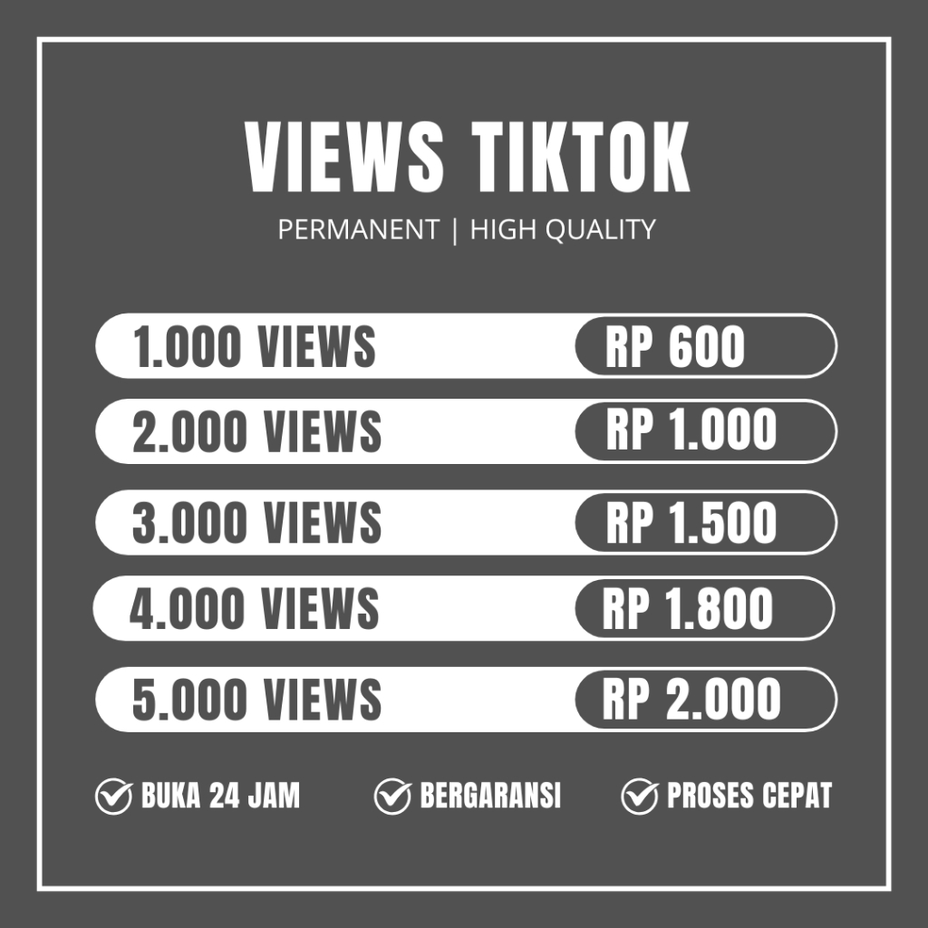 VIEW VIEWS TIKTOK TERMURAH REAL CEPAT PERMANEN