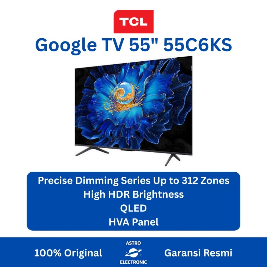 TCL 55C6KS 4K MINILED GOOGLE TV 55 Inch