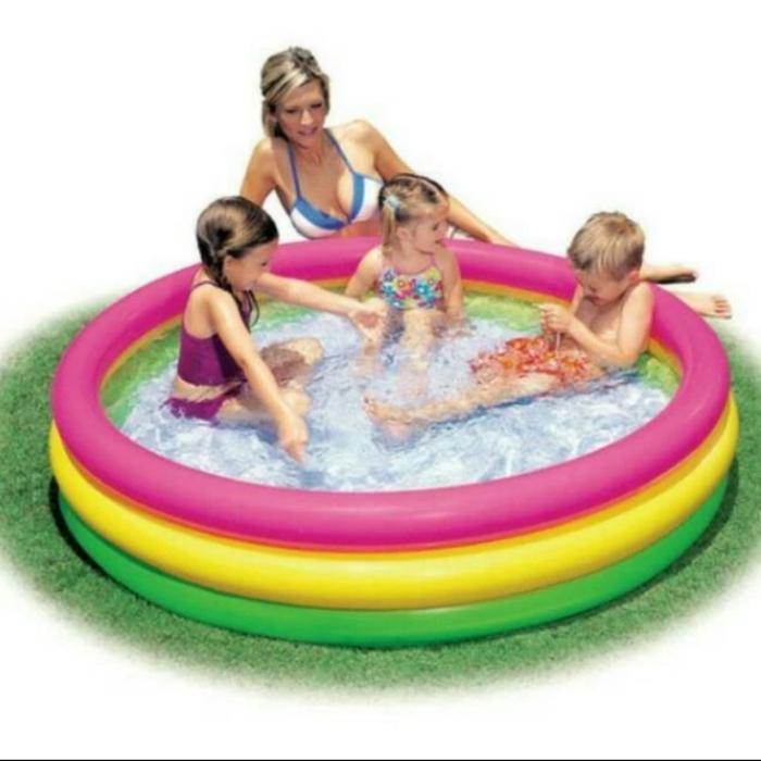 Kolam Renang INTEX 57422NP - 1.47m x 33 cm - Kolam Pelangi 3 Ring