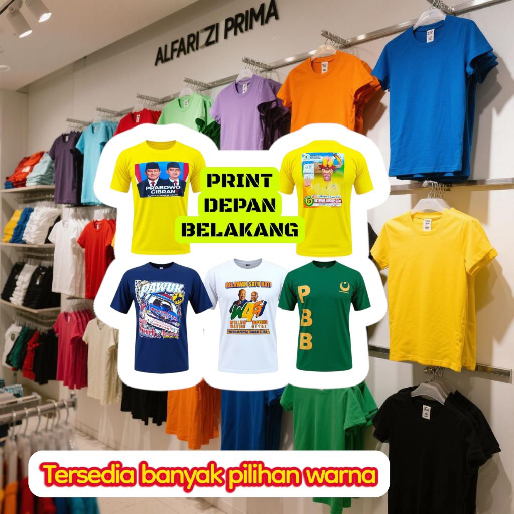 Kaos Custom Print Gambar / Kaos Custom Berbagai Acara / Kaos Family Gathering / Kaos Partai / Kaos R
