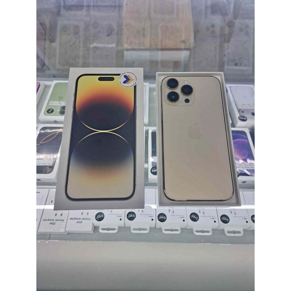 Second IPhone 14 Pro Max 1TB Gold Ex IBOX Mulus Fullset Original Bisa Nego 