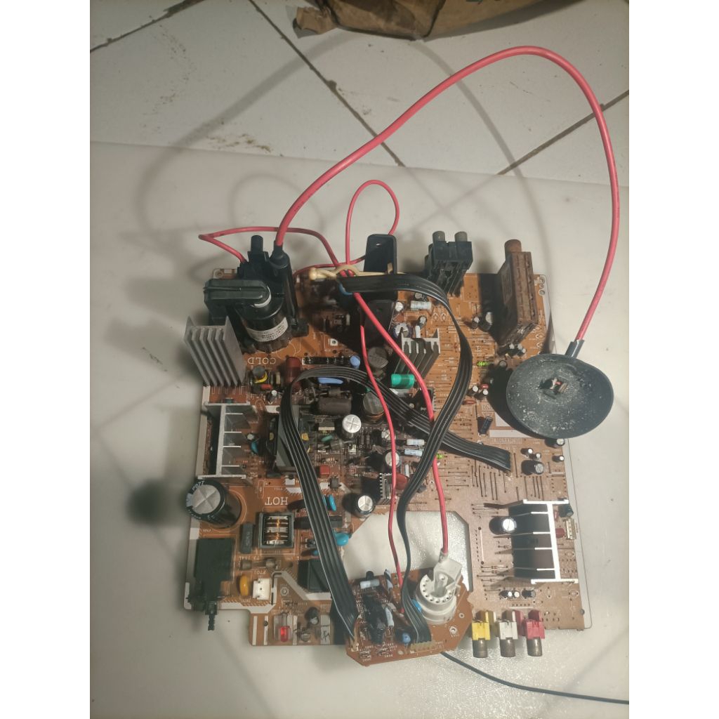 mesin tv Sharp slim,tabung 21inch,test nyembur