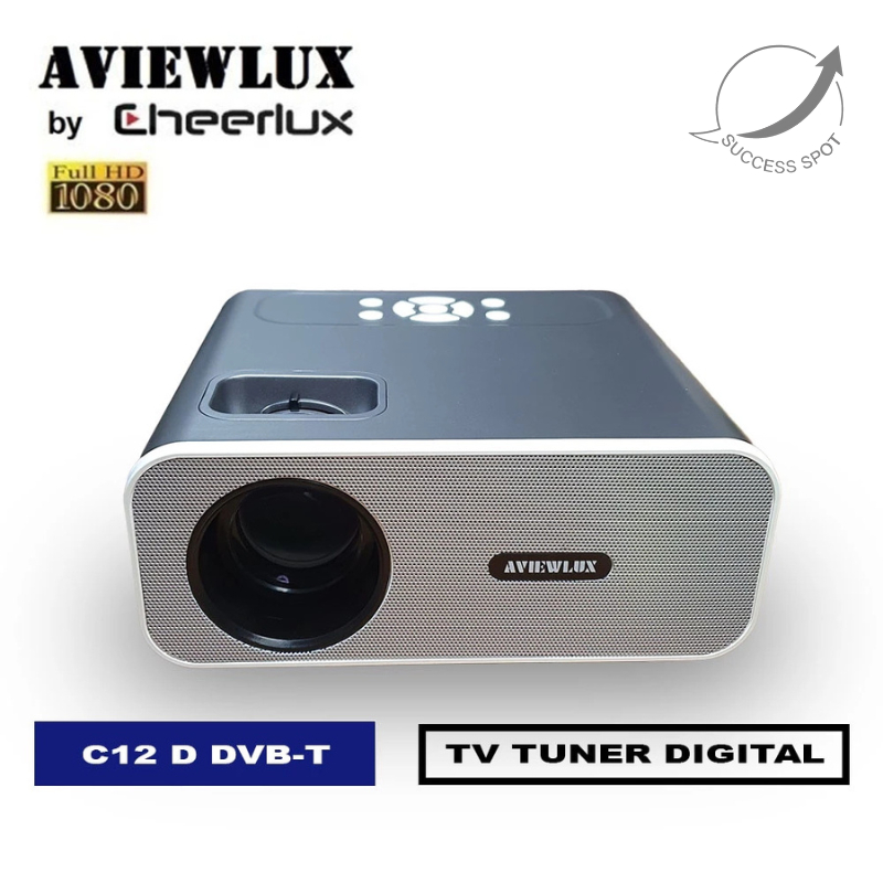 Cheerlux C12D DVB T1 Proyektor Tv Tuner Digital Aviewlux