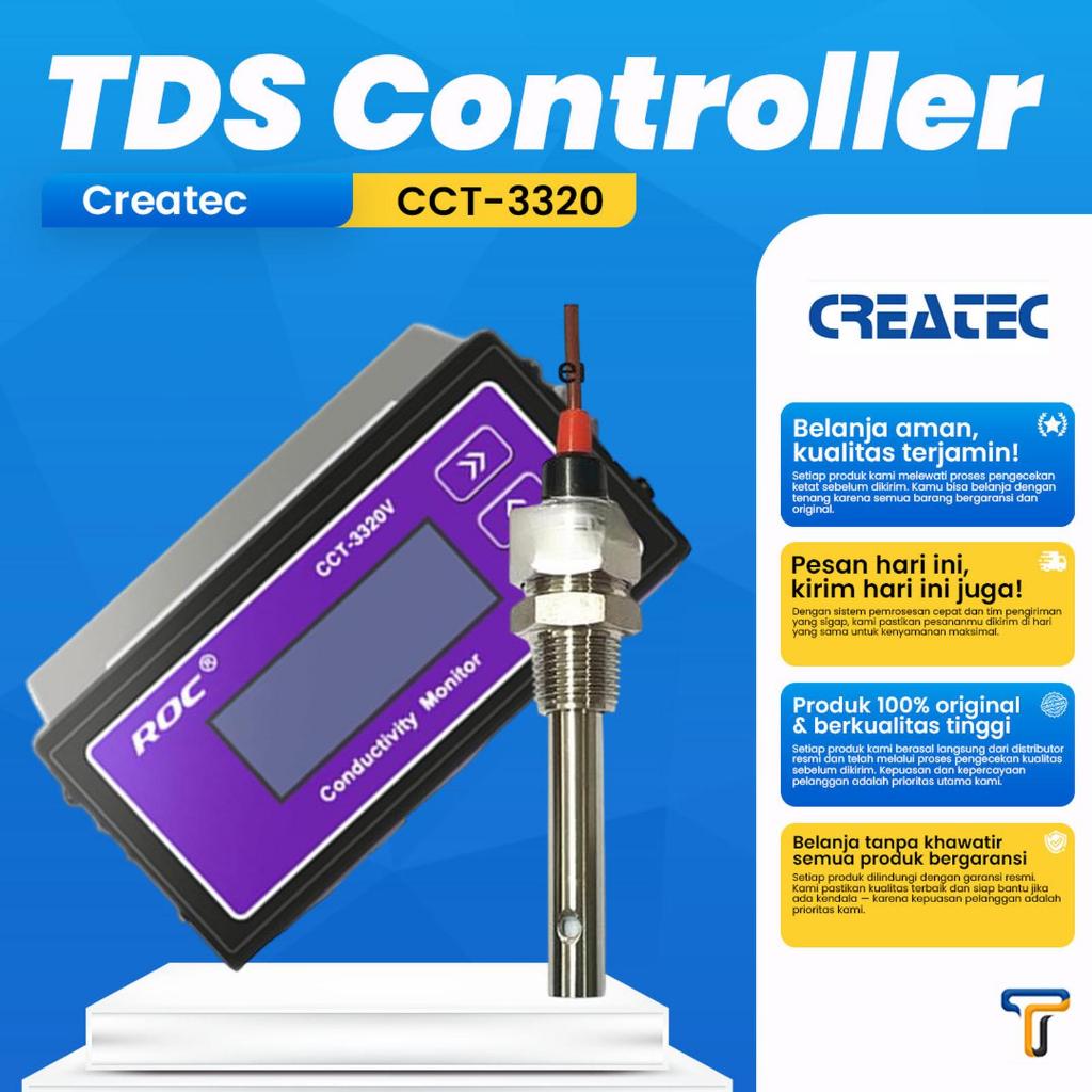 Conductivity TDS Monitor Controller Transmitter CCT-3320 CREATEC ROC