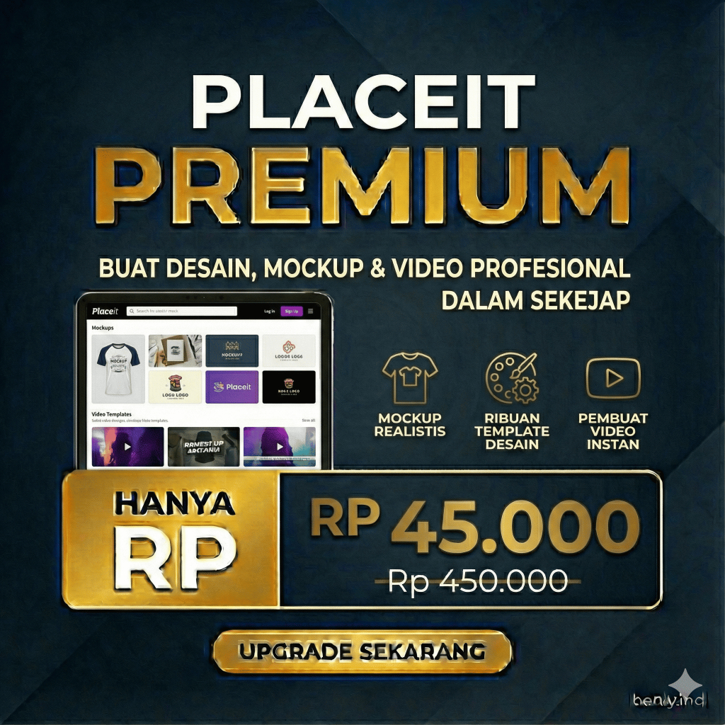 PLACEIT PREMIUM 1 BULAN (SHARING/PRIVATE) BERGARANSI