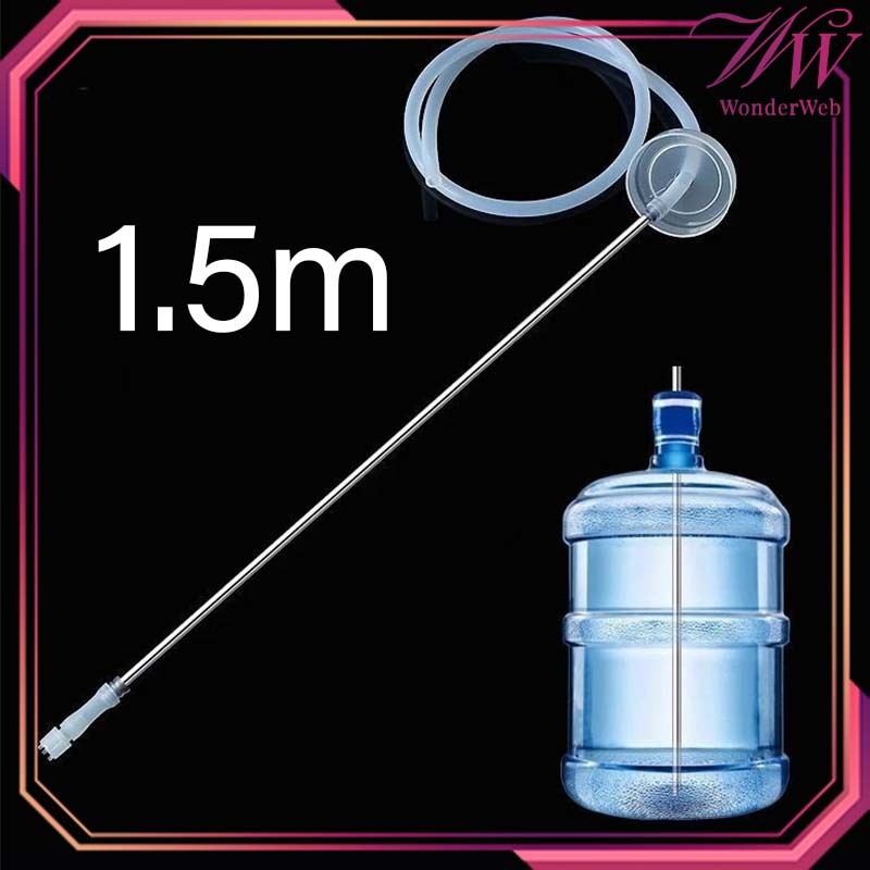 1.5meter Selang Kompa Air Galon Foodgrade Stainless 304 Pipa Selang Air Pompa Galon Electrik Selang 