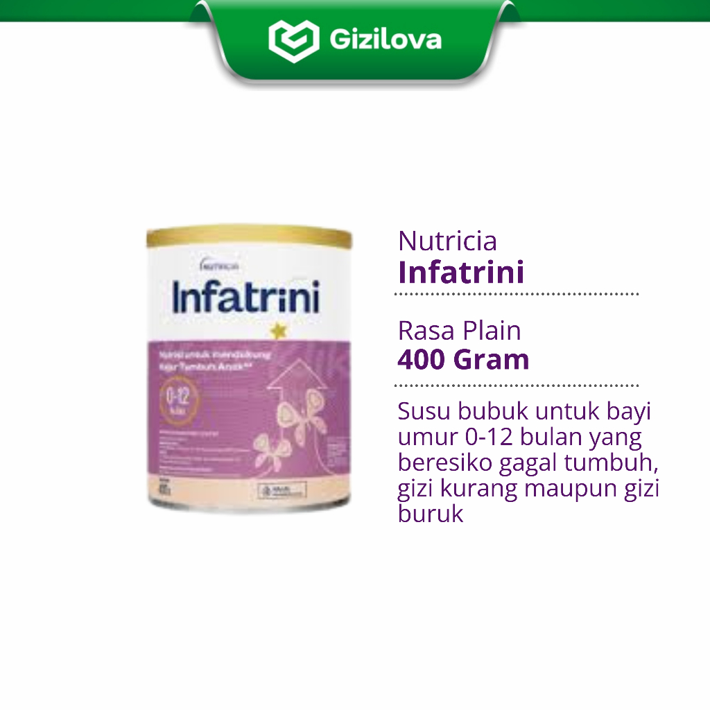 GiziLova | Nutricia Infatrini Powder 400 G Susu Tinggi Kalori Bayi 0-12 Bulan Gizi Kurang / Buruk