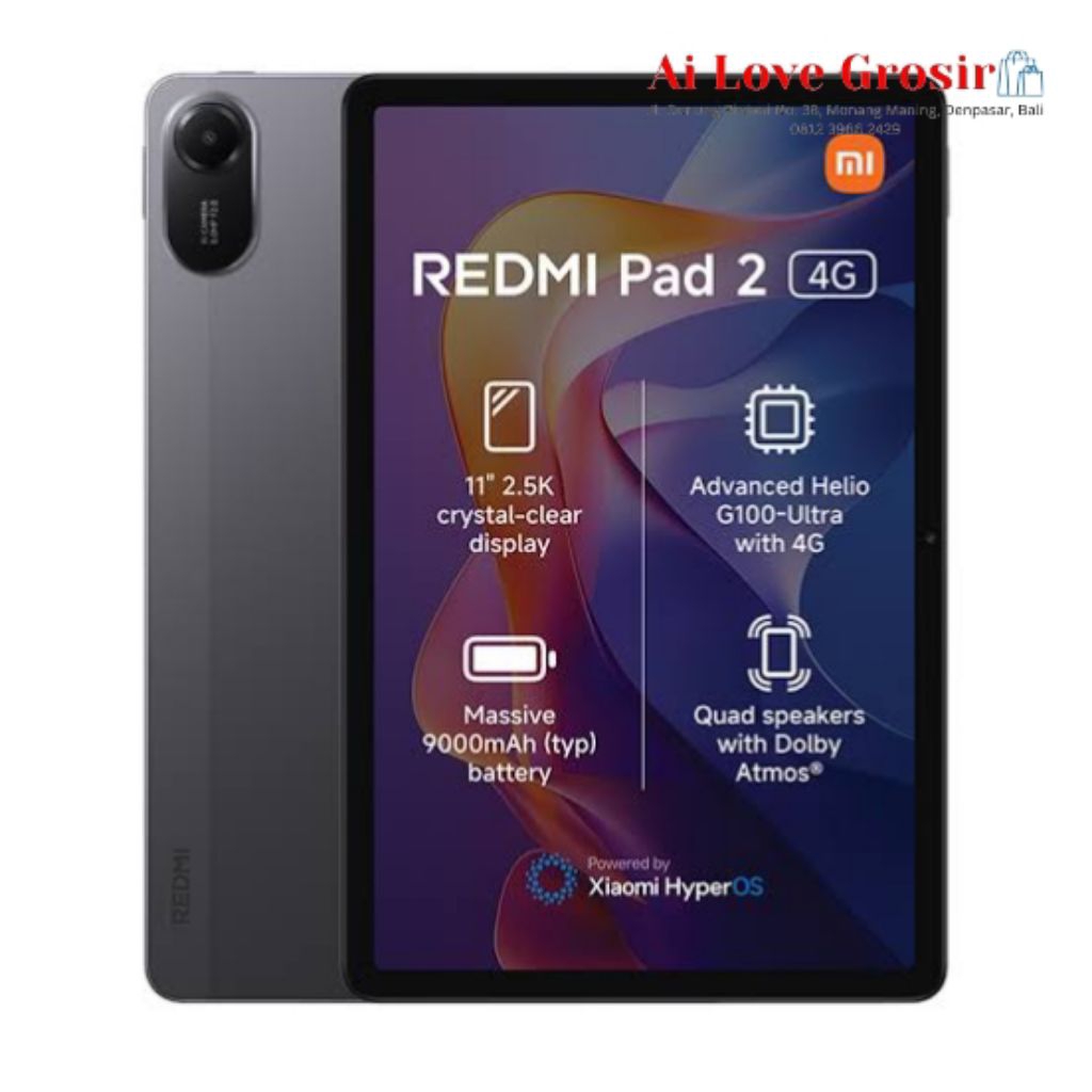 REDMI PAD 2 Ram 4/128Gb | 6/128Gb 4G -- Garansi Resmi