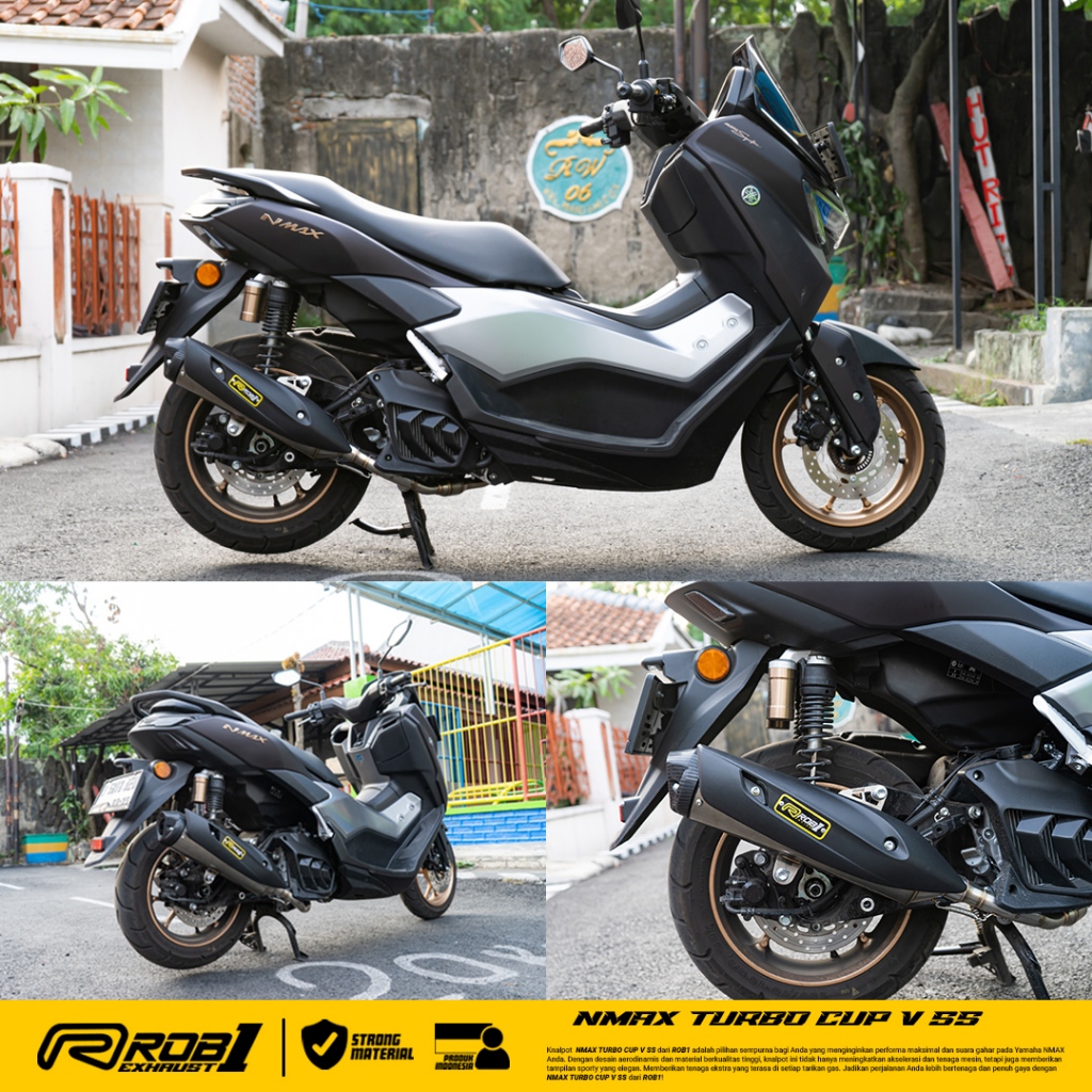 Knalpot ROB1 Racing Nmax NEO / NEO S & Nmax TURBO STD Racing Cover Cup V