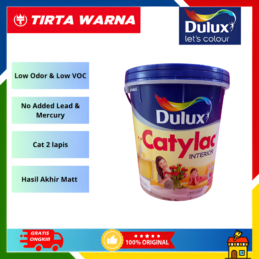 Catylac Dulux Cat Tembok Interior 5 kg Cat Tembok Warna Lebih Cerah