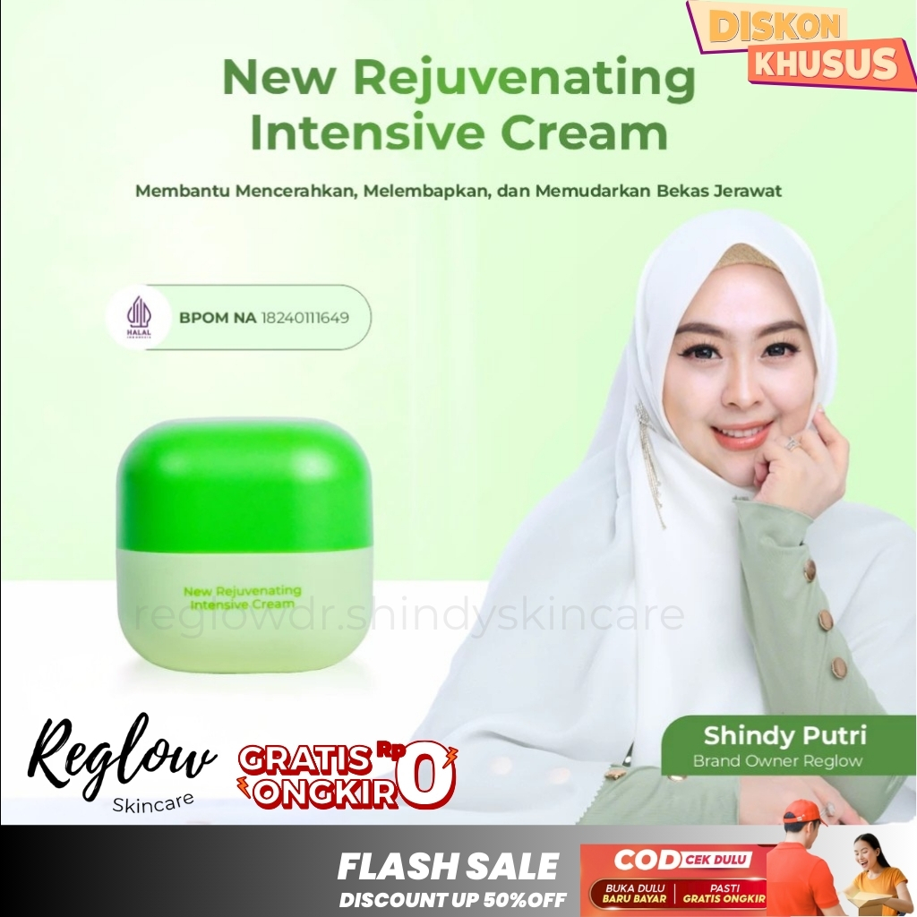 Reglow Krim Siang Rejuvenating Skincare Dokter Shindy Pencerah Penghilang Flek Hitam BPOM