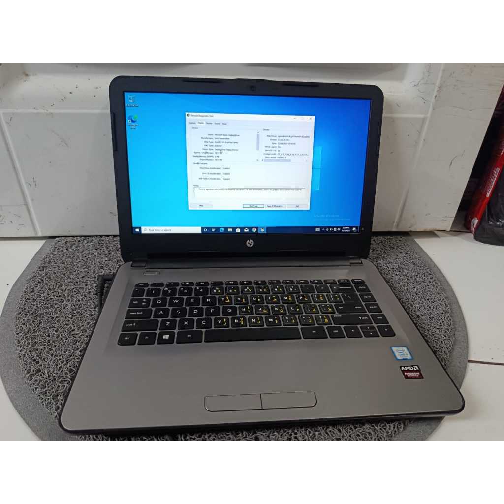 Laptop hp RTL8723BE  Windows 10 pro 64-bit  Processor Intel core i5- 7200U 2.7GHz Ram 8 gb  Penyimpa