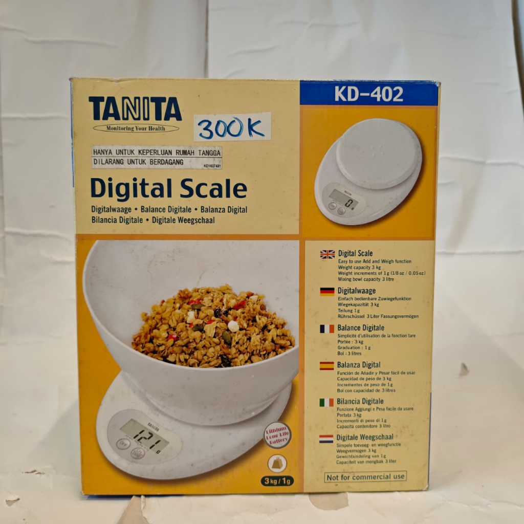 Tanita Timbangan Digital Scale 3 kilogram 1 gram Original Japan KD402