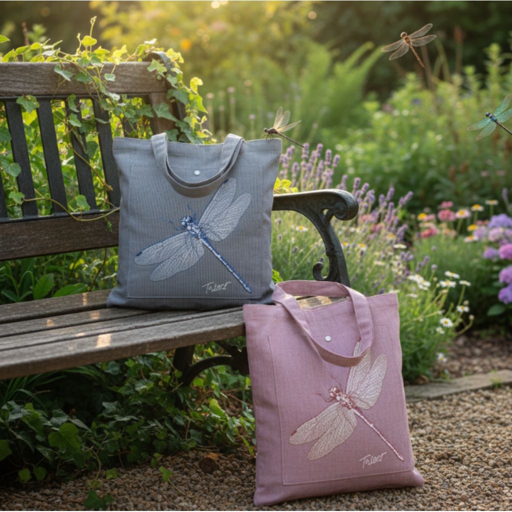 TokoHobi_WAS - [ TRISET ] Tas Totebag Motif Capung Bordir | Totebag Bag Accesories Brand Triset | TB