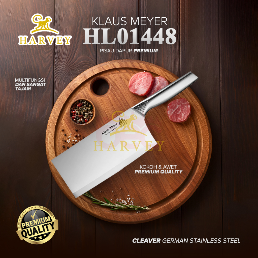 [ Klaus-Meyer ] Pisau Dapur Jerman Stainless Steel Multifungsi Super Tajam Chef Knife High Quality