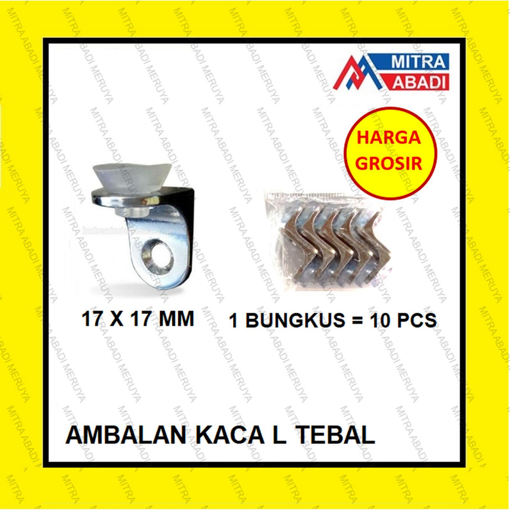 Siku Ambalan Bracket L Ambalan Kaca L Tebal - Bungkus