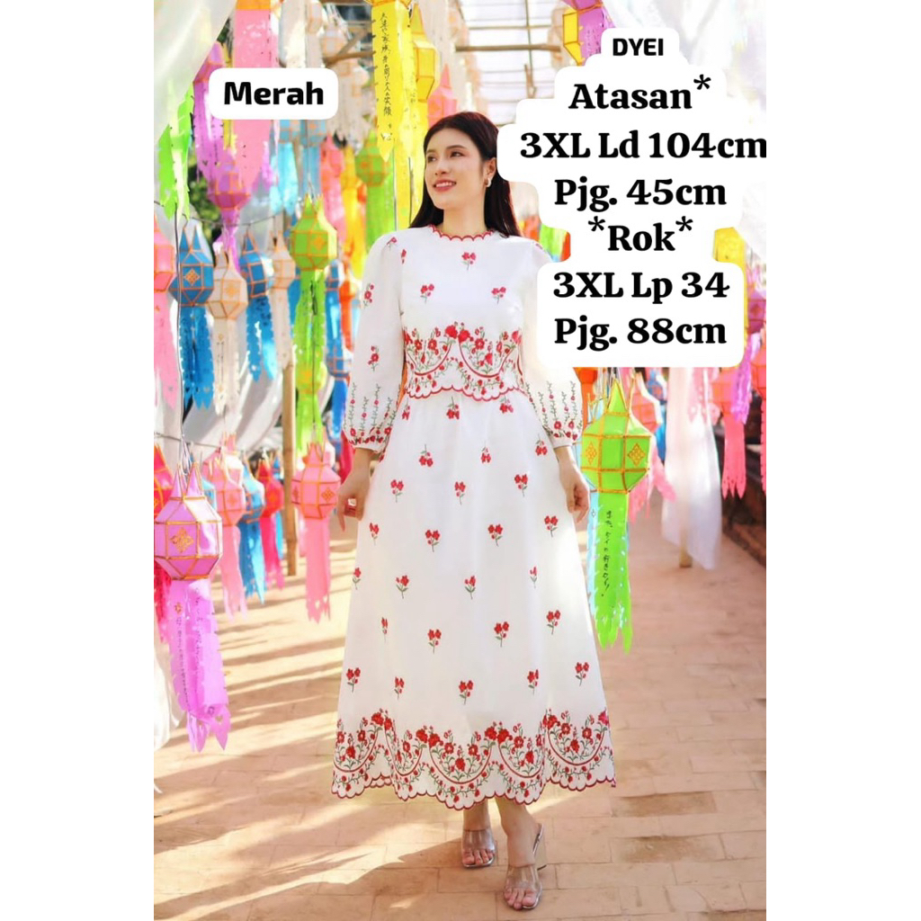 SETELAN ROK KATUN BORDIR FASHION BANGKOK D.N.Y