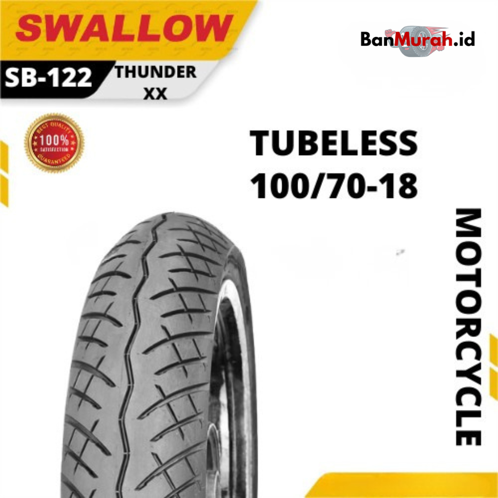 Ban Luar Motor Swallow THUNDER XX SB-122 100/70-18 RING 18 TUBELESS
