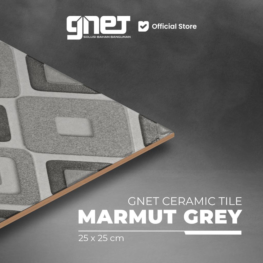 GNET Ceramic Tile Marmut Grey 25X25 | Keramik Lantai Rustic