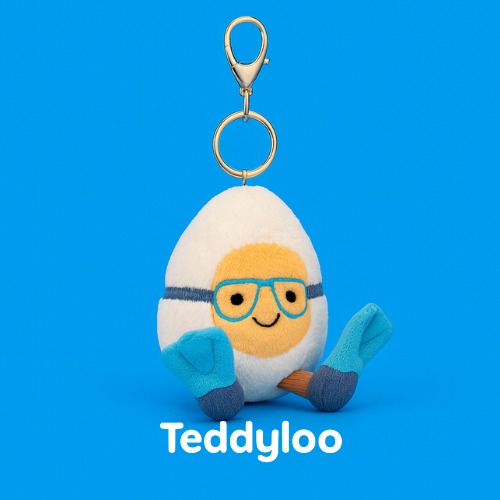 Amuseables Boiled Egg Scuba Outfit Bag Charm Jellycat Boneka Renang Original Diver Swimmer Keychain 