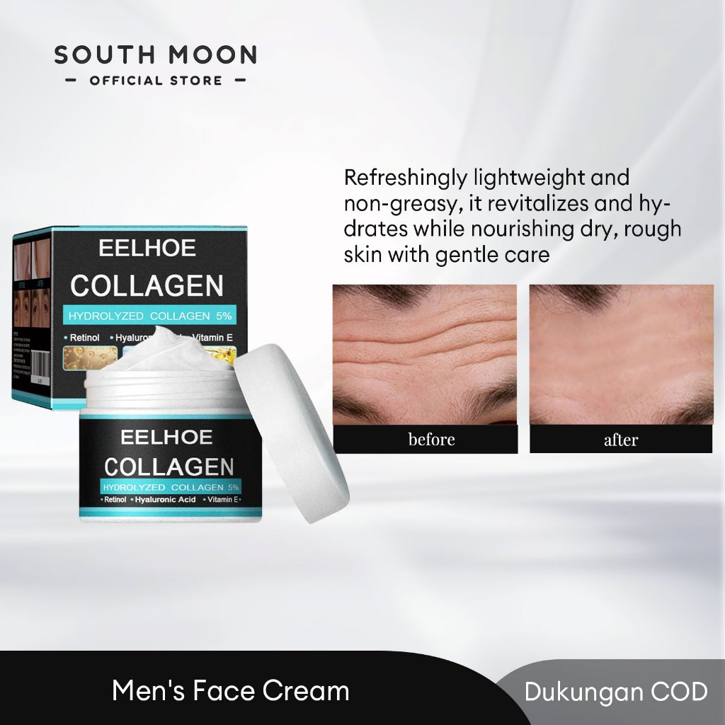 EELHOE Krim Pria 50g Pemutih Wajah Krim Perawatan Kulit Yang Melembabkan Melembabkan Memperbaiki Waj